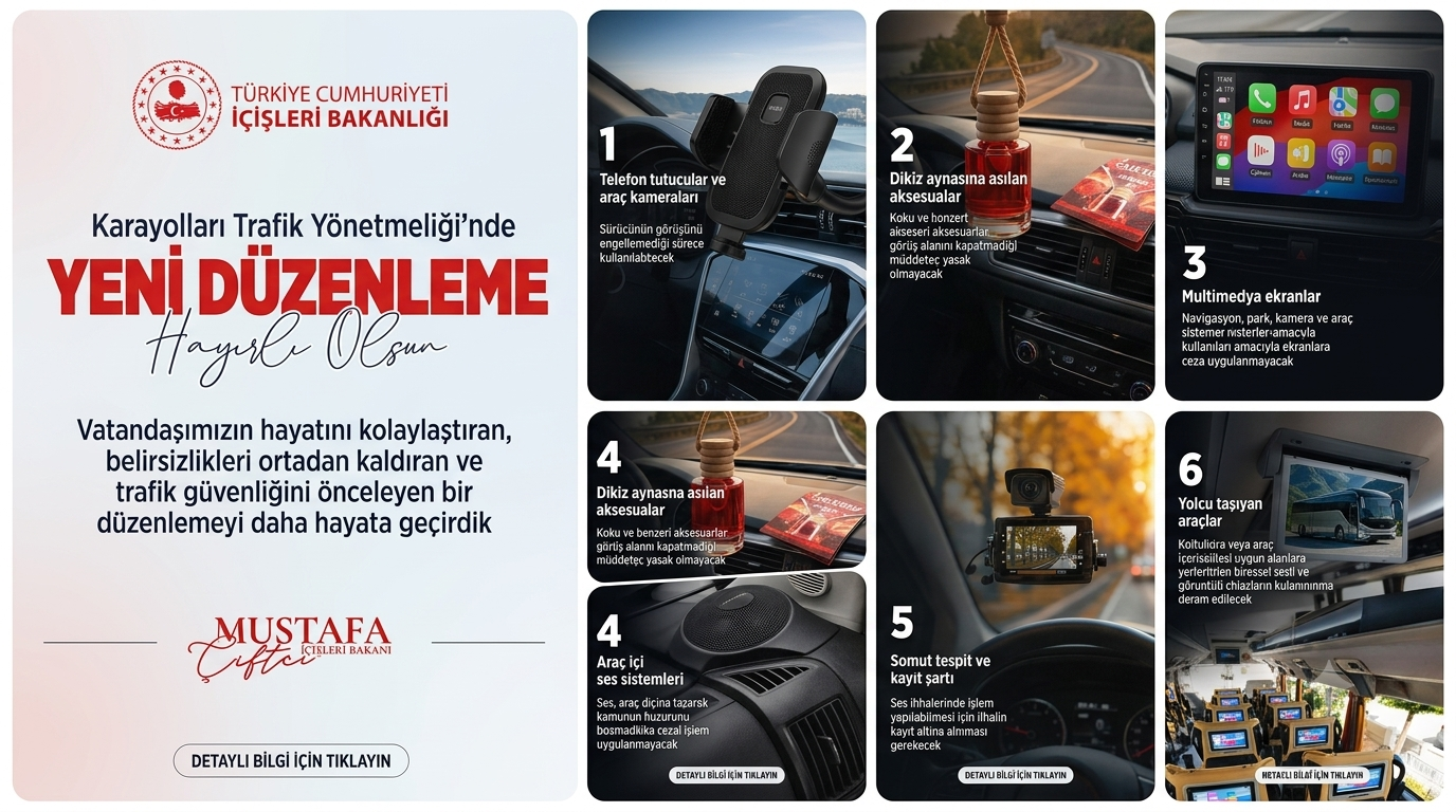 Araç İçi Donanımlara Yeni Düzenleme