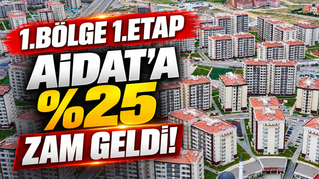 1. Bölge 1. Etap Aidatlarına %25 Zam Geldi