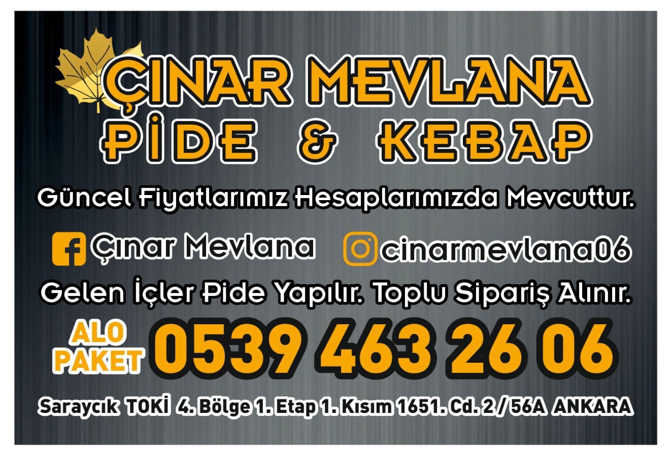 ÇINAR MEVLANA PİDE KEBAB