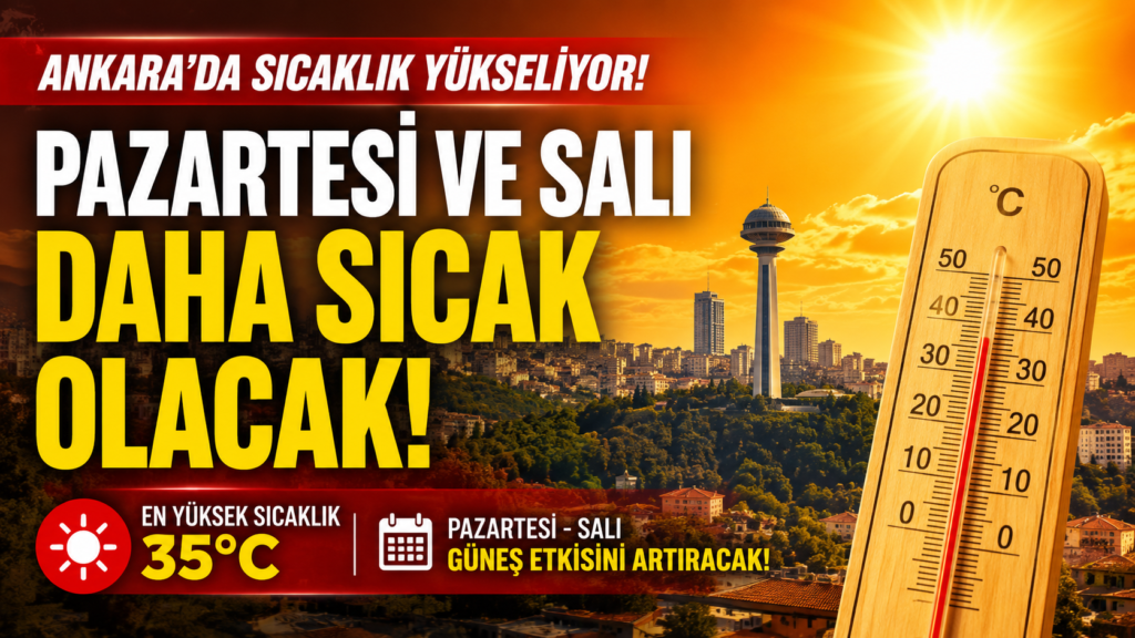 Ankara’da Sıcaklık Alarmı !!!