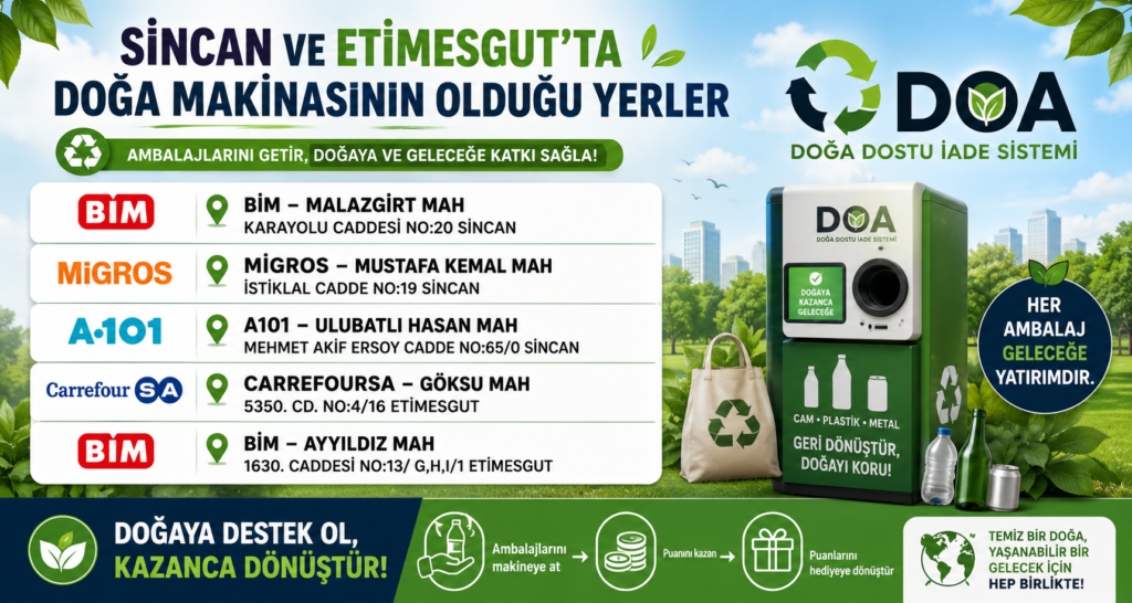 🌍♻️ Sincan ve Etimesgut’ta Doğa Dostu Dönüşüm Noktaları Artıyor!
