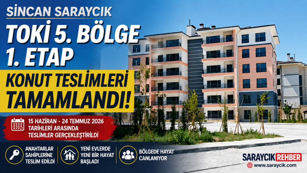 Saraycık TOKİ 5. Bölge 1. Etap’ta Teslim Süreci Sona Erdi…