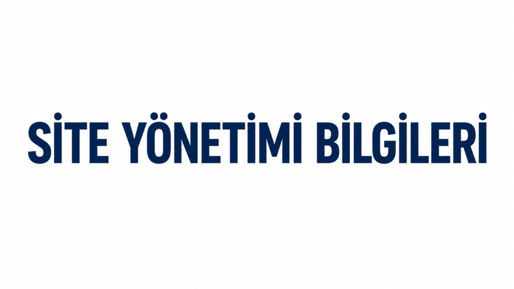 3.Bölge 3.Etap Site Yönetimi