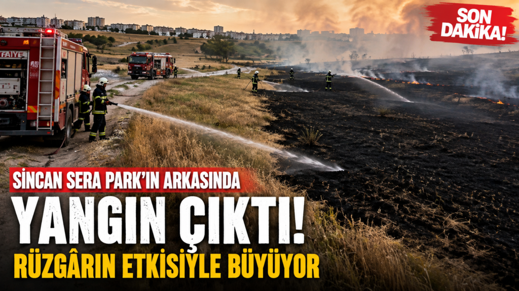 Sincan Sera Park’ın Arkasında Yangın!