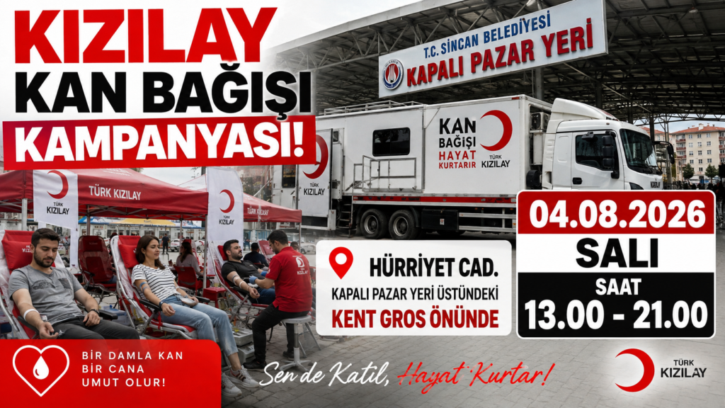 Sincan’da Kan Bağışı Kampanyası.