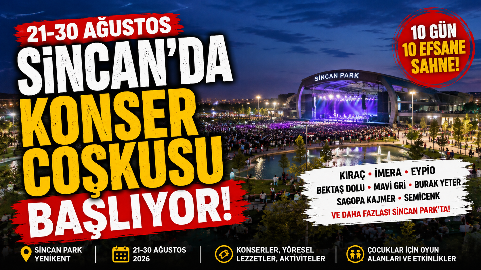 Sincan’da Konser Coşkusu Başlıyor!