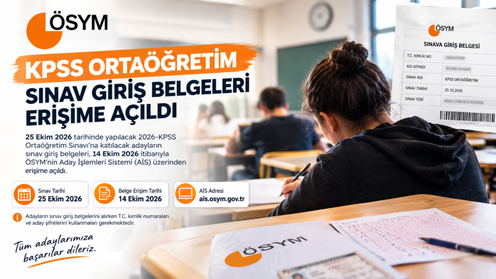 KPSS Adaylarına Önemli Duyuru! Giriş Belgeleri Açıldı.